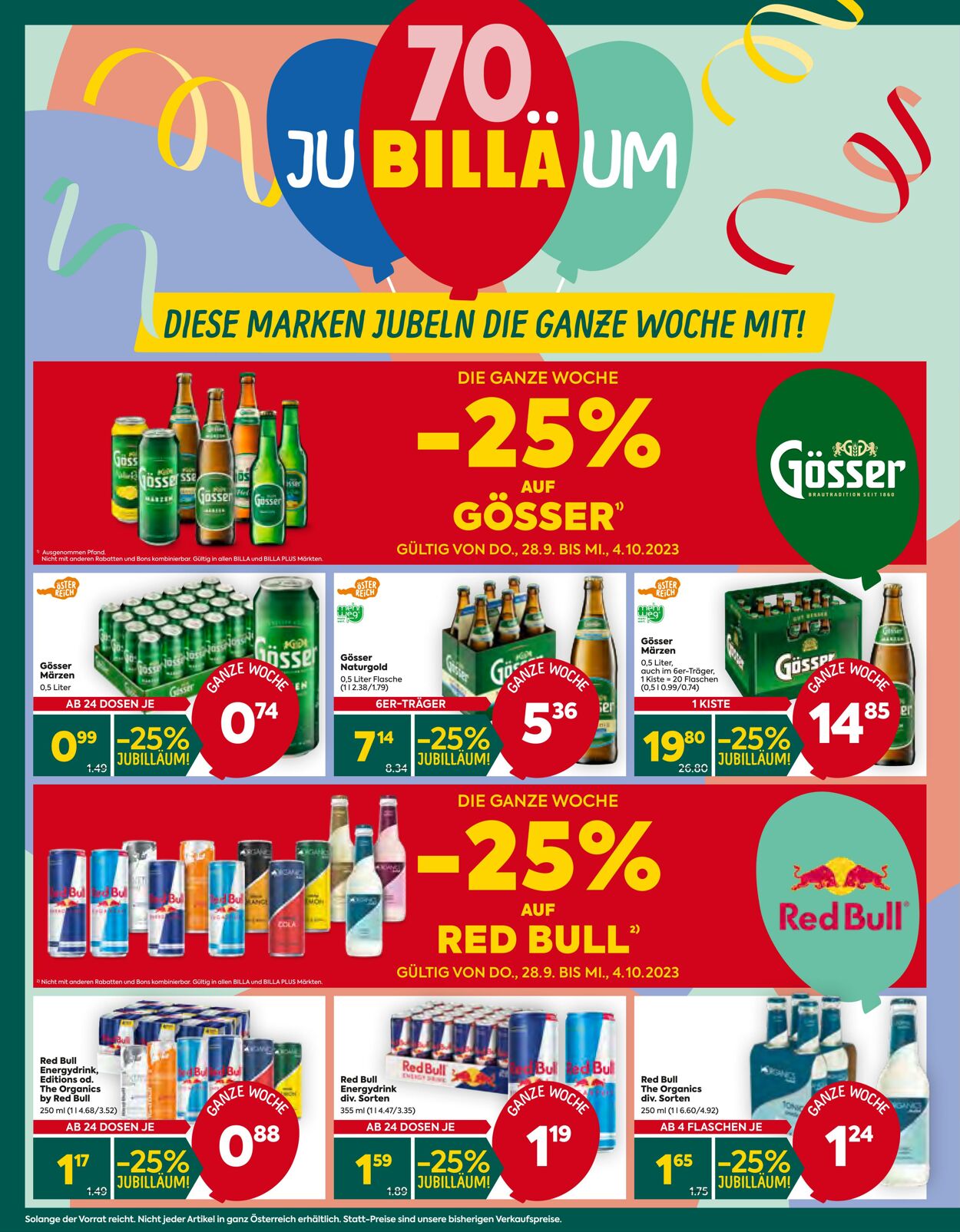Prospekt BILLA PLUS 28.09.2023 - 04.10.2023
