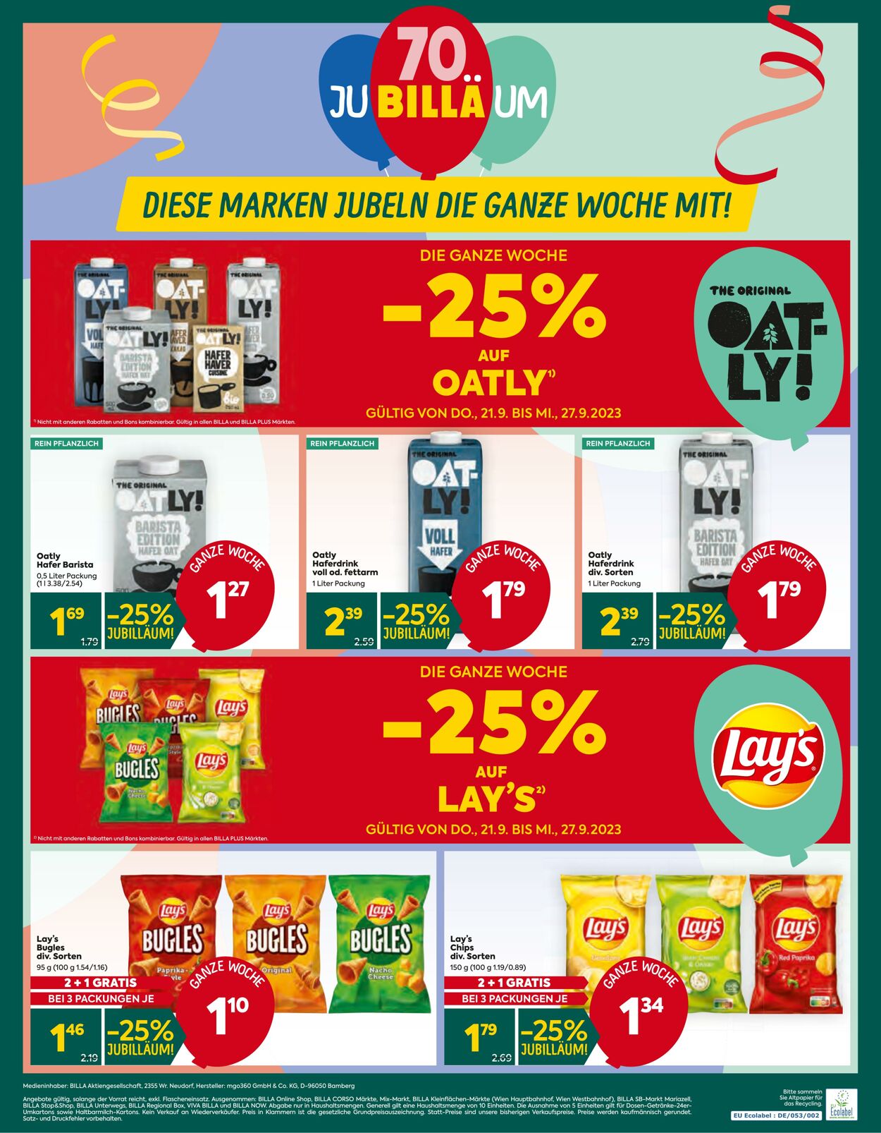 Prospekt BILLA PLUS 21.09.2023 - 27.09.2023