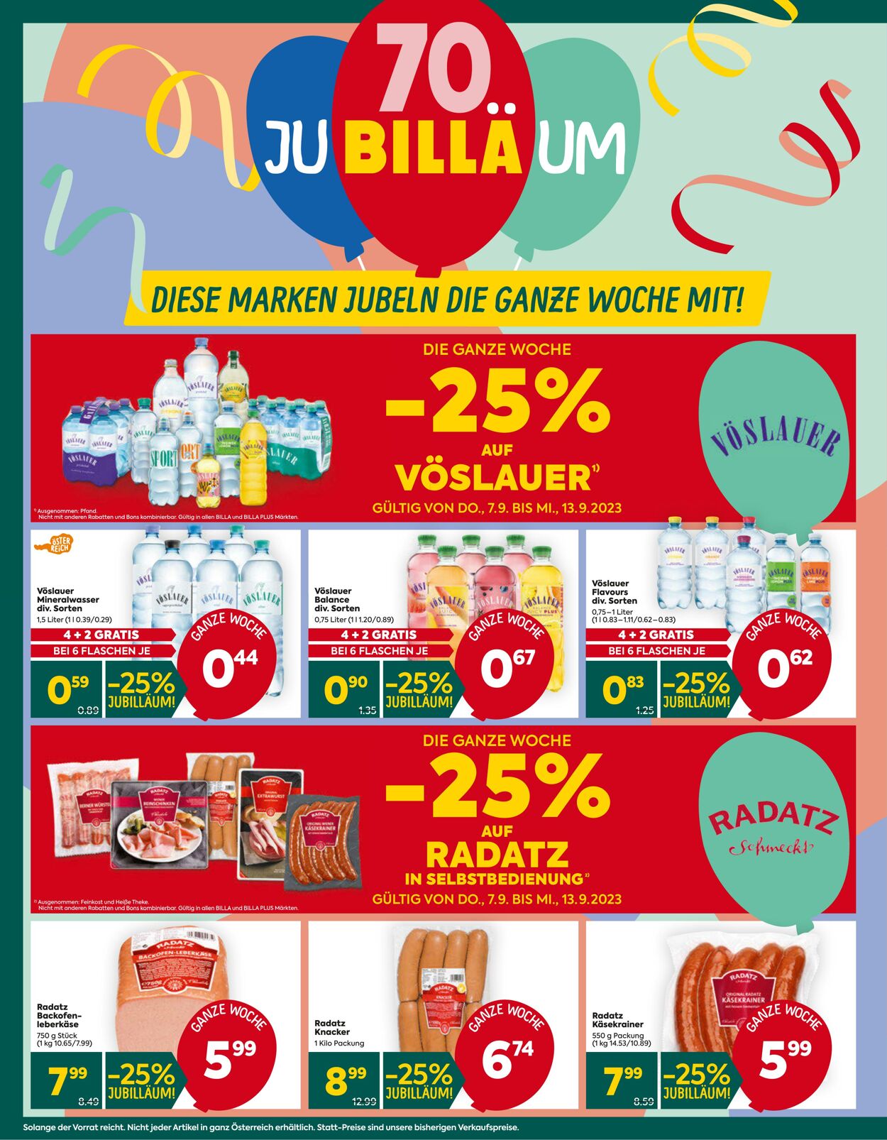 Prospekt BILLA PLUS 07.09.2023 - 13.09.2023