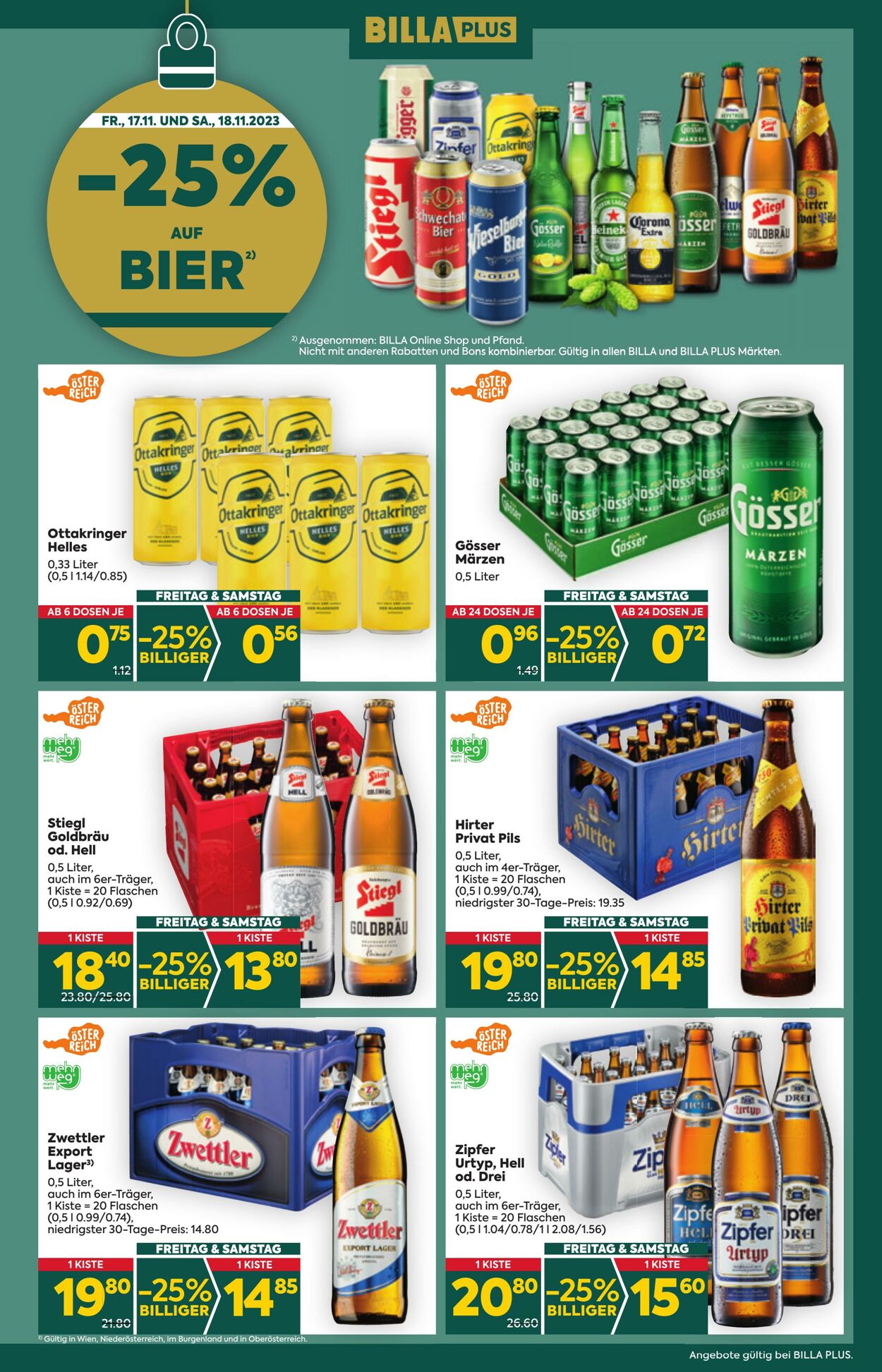 Prospekt BILLA PLUS 16.11.2023 - 22.11.2023