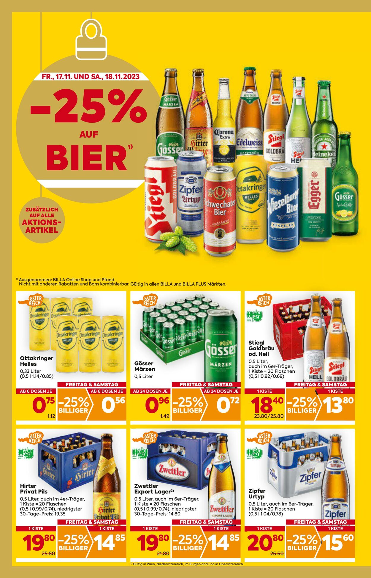 Prospekt Billa 16.11.2023 - 22.11.2023
