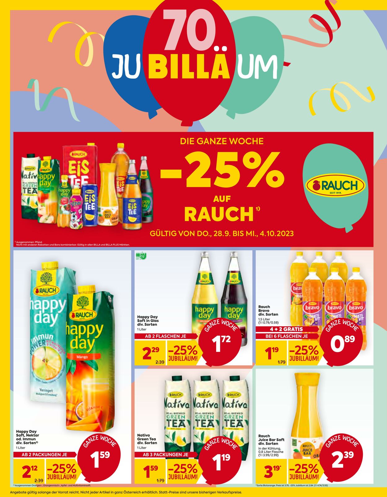 Prospekt Billa 28.09.2023 - 04.10.2023