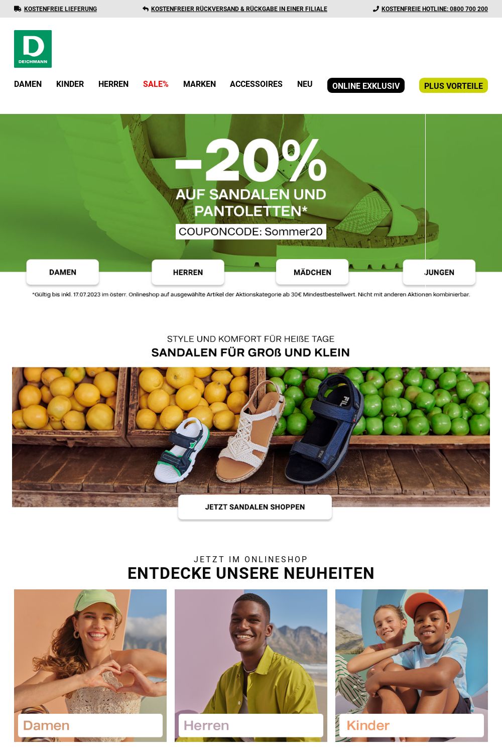 Prospekt Deichmann 16.07.2023 - 31.07.2023