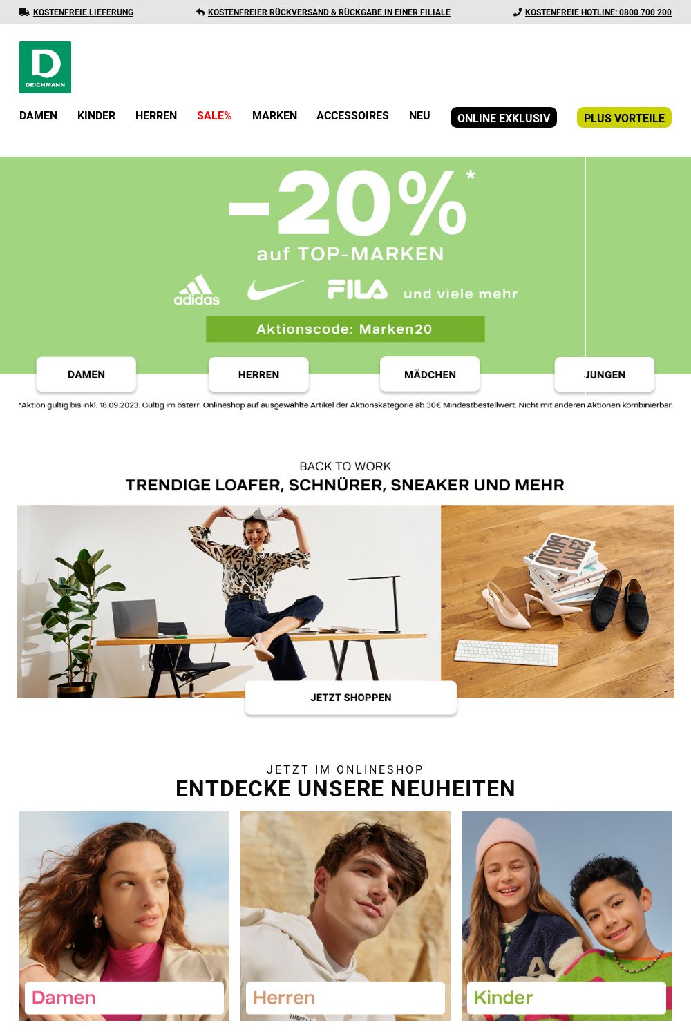 Prospekt Deichmann - Sale: viele reduzierte Modelle | DEICHMANN AT 16 Sep, 2023 - 30 Sep, 2023