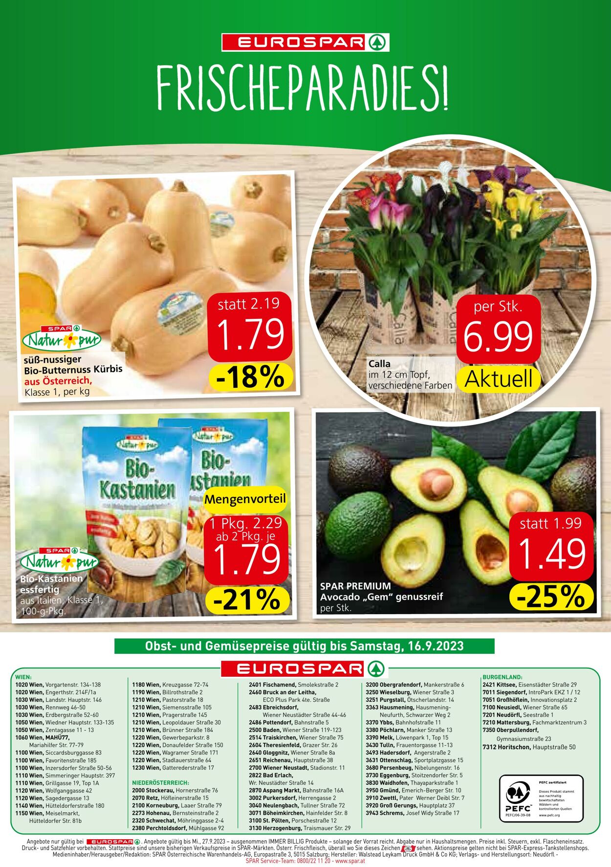 Prospekt Eurospar 14.09.2023 - 27.09.2023