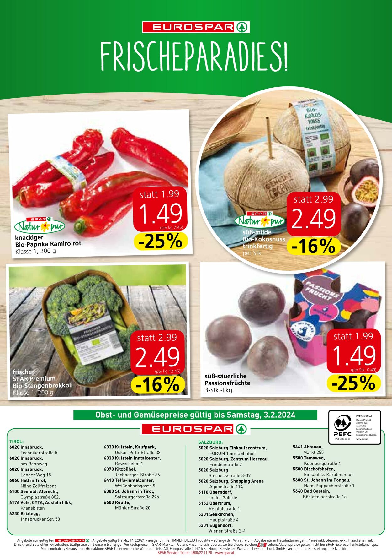 Prospekt Eurospar 01.02.2024 - 14.02.2024