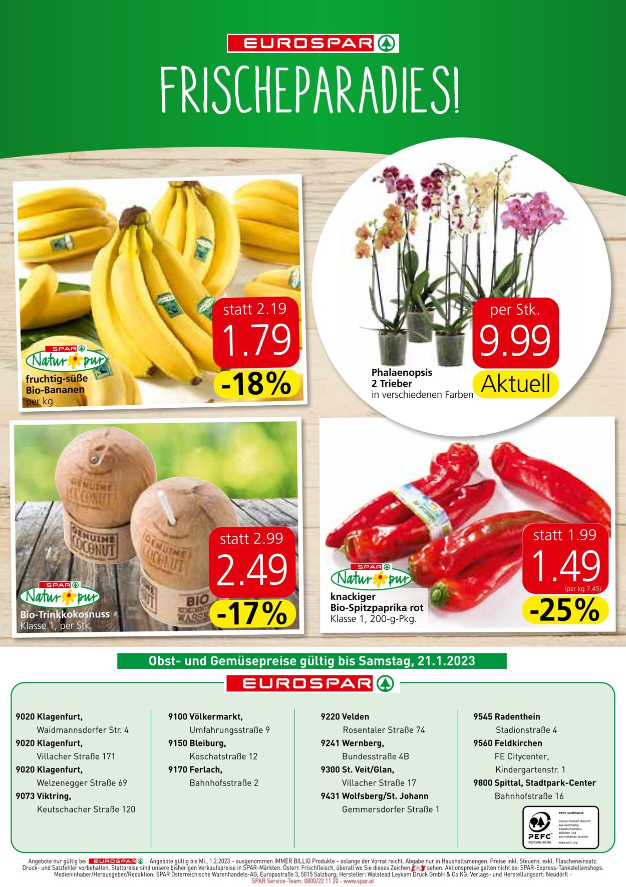 Prospekt Eurospar 19.01.2023 - 01.02.2023