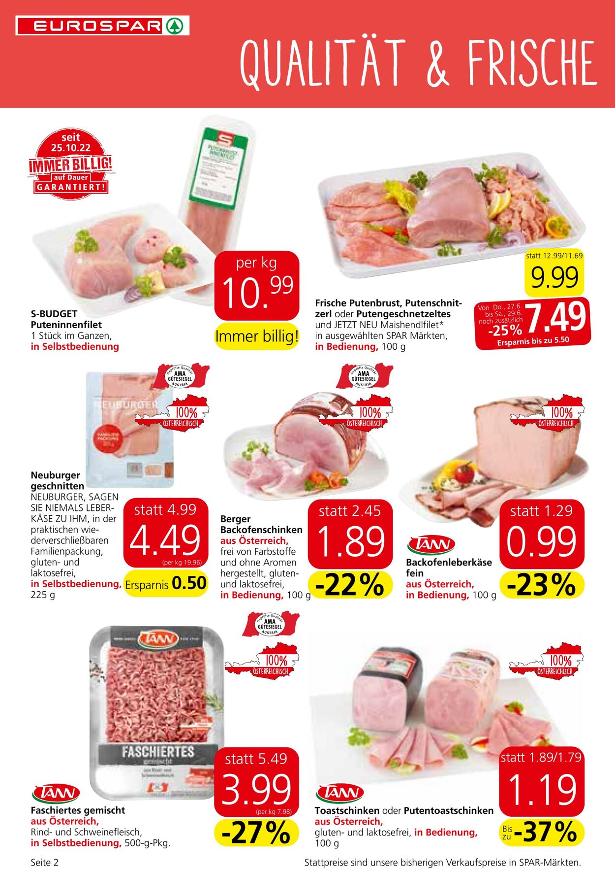 Prospekt Eurospar 27.06.2024 - 10.07.2024