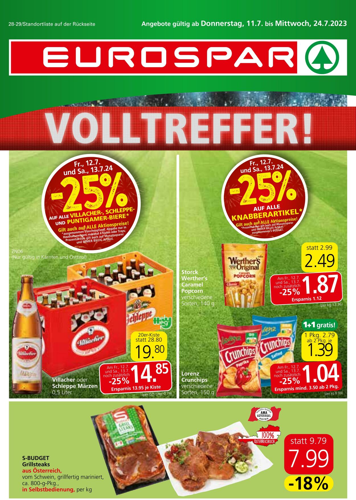 Prospekt Eurospar 11.07.2024 - 24.07.2024