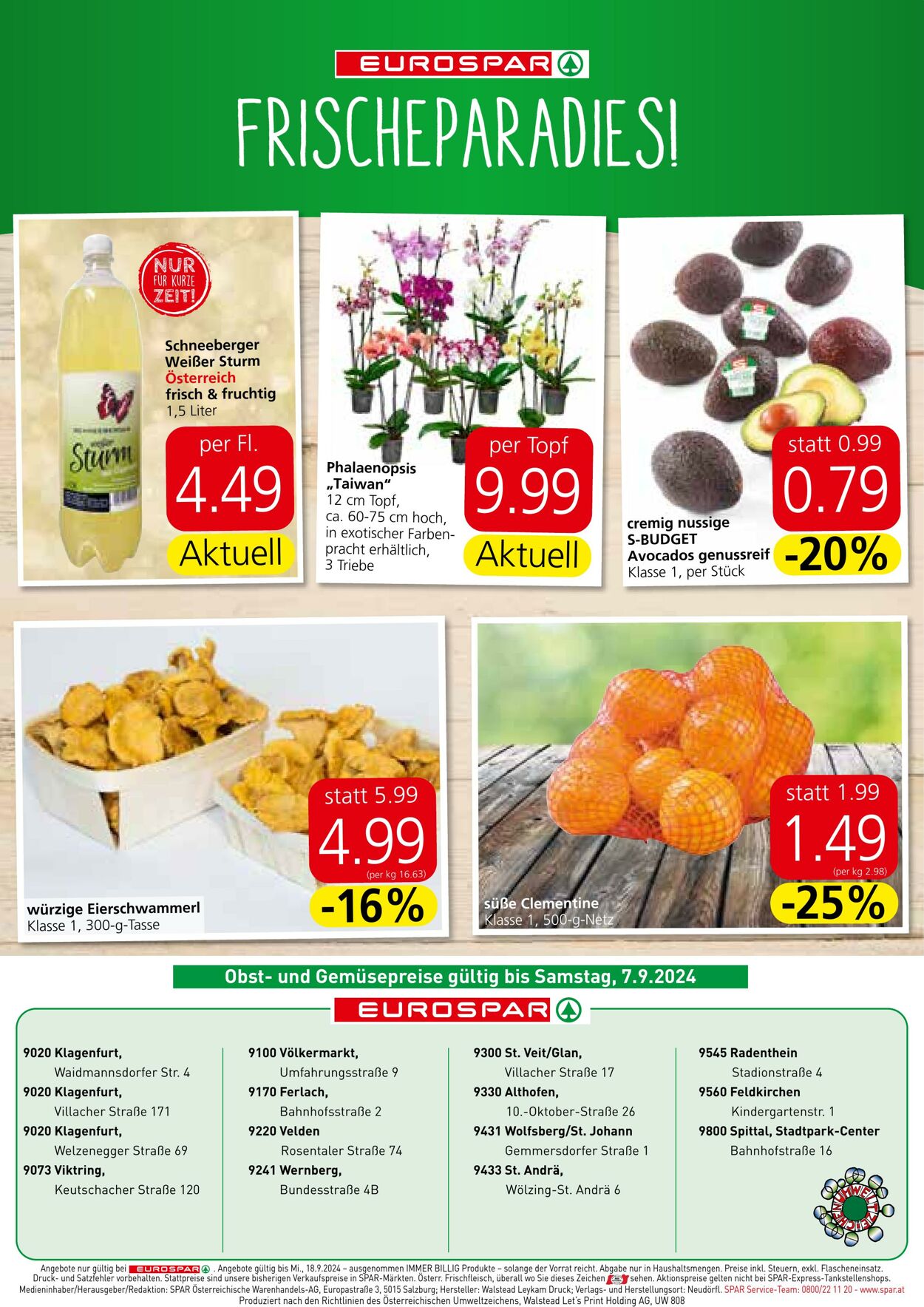 Prospekt Eurospar 05.09.2024 - 18.09.2024