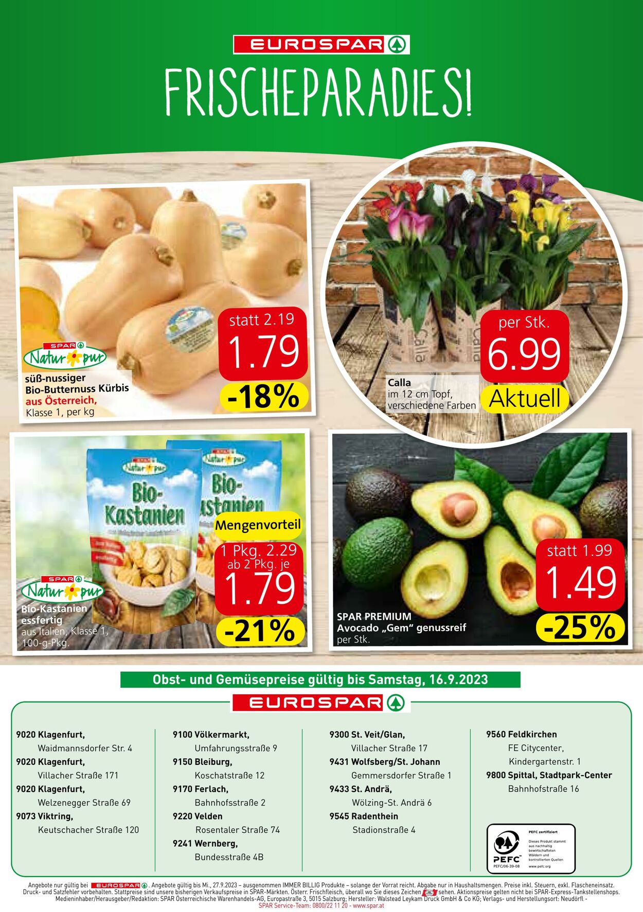 Prospekt Eurospar 14.09.2023 - 27.09.2023