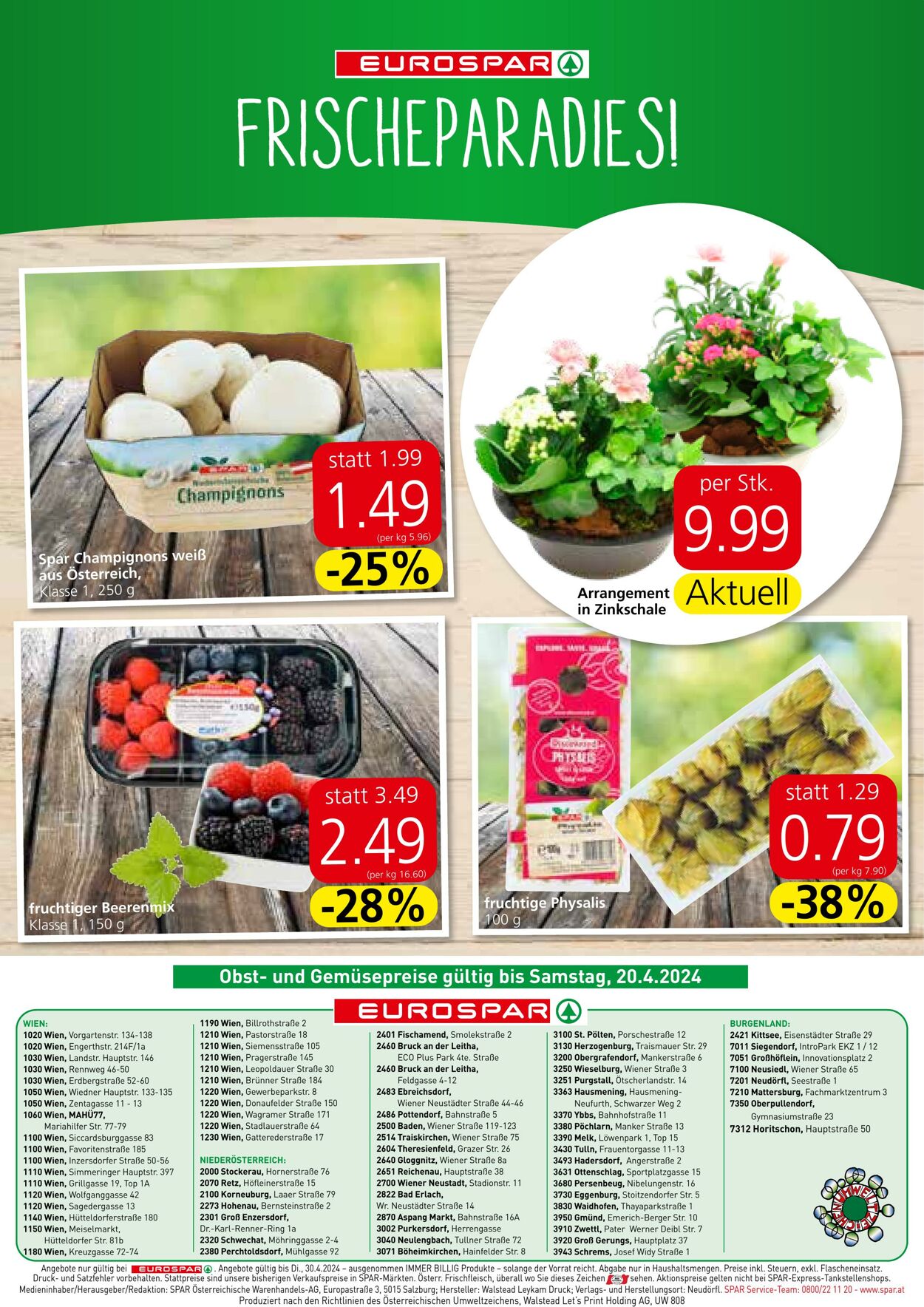 Prospekt Eurospar 18.04.2024 - 30.04.2024