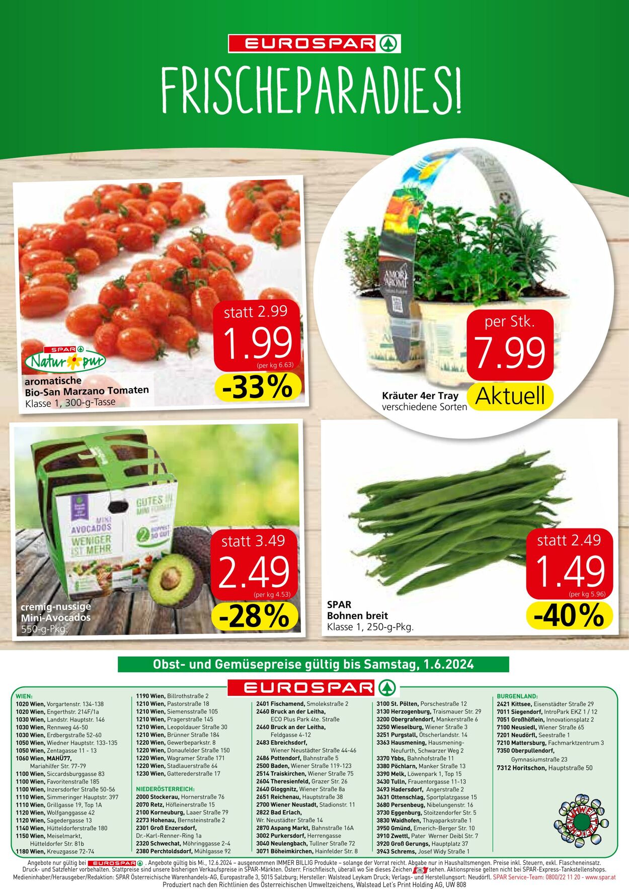 Prospekt Eurospar 29.05.2024 - 12.06.2024