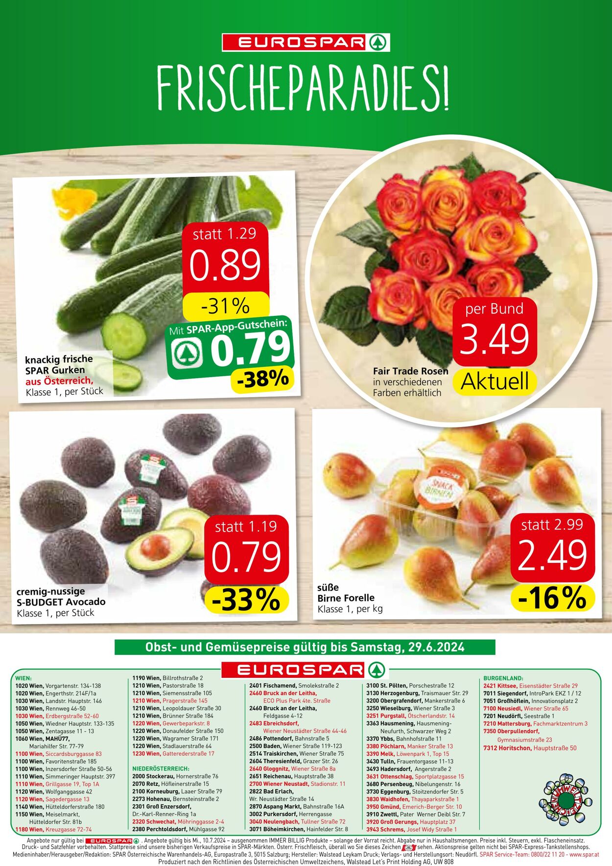 Prospekt Eurospar 27.06.2024 - 10.07.2024