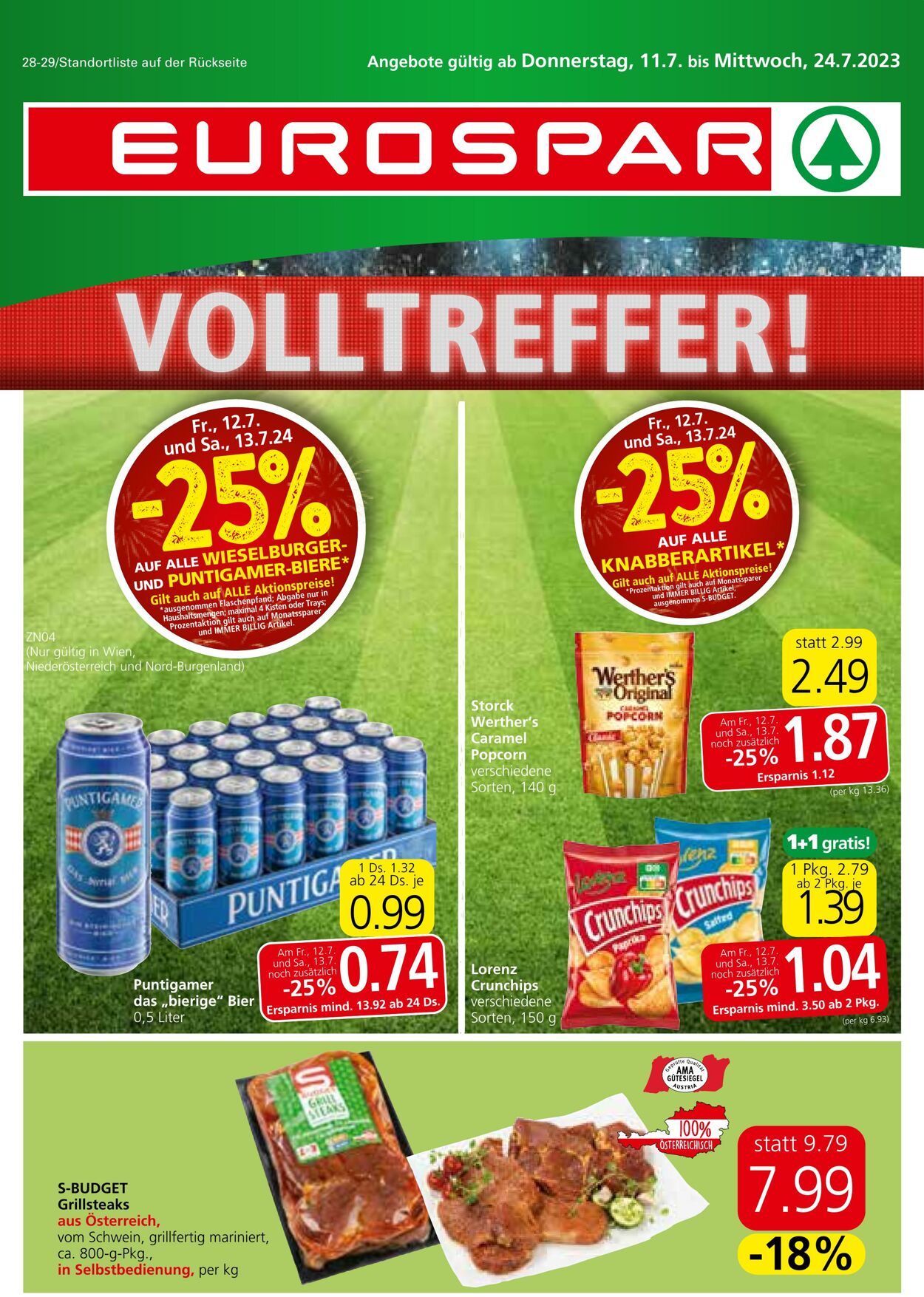 Prospekt Eurospar 11.07.2024 - 24.07.2024