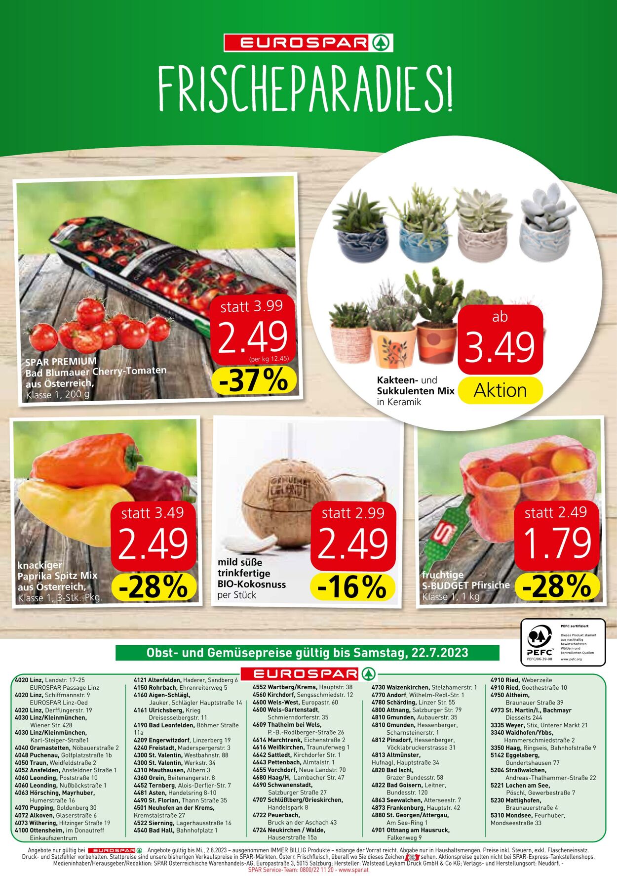 Prospekt Eurospar 20.07.2023 - 02.08.2023