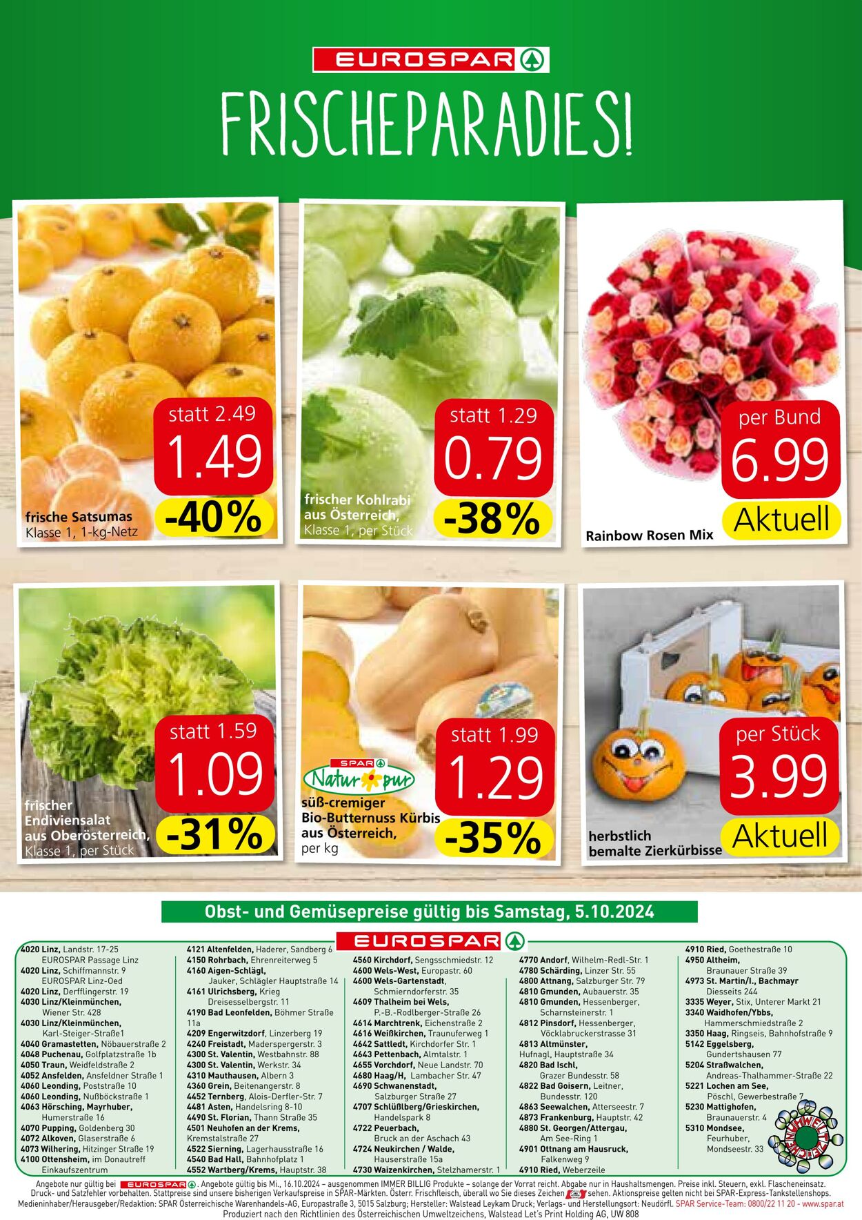 Prospekt Eurospar 03.10.2024 - 16.10.2024