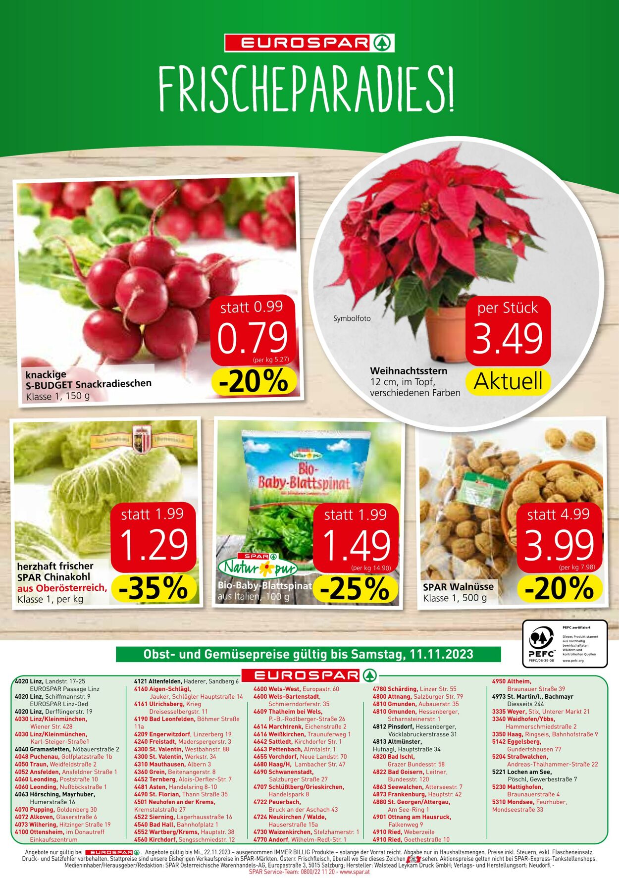 Prospekt Eurospar 09.11.2023 - 22.11.2023