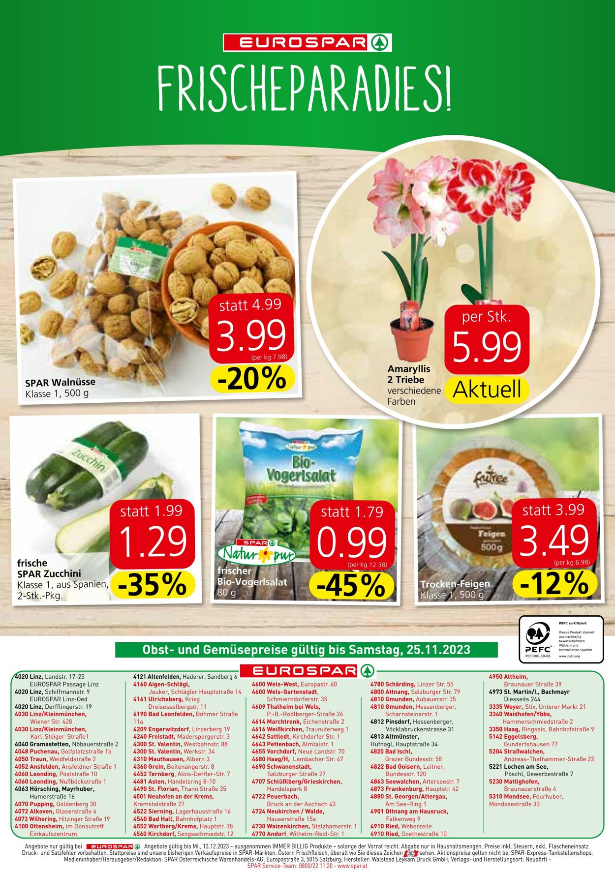 Prospekt Eurospar 23.11.2023 - 13.12.2023