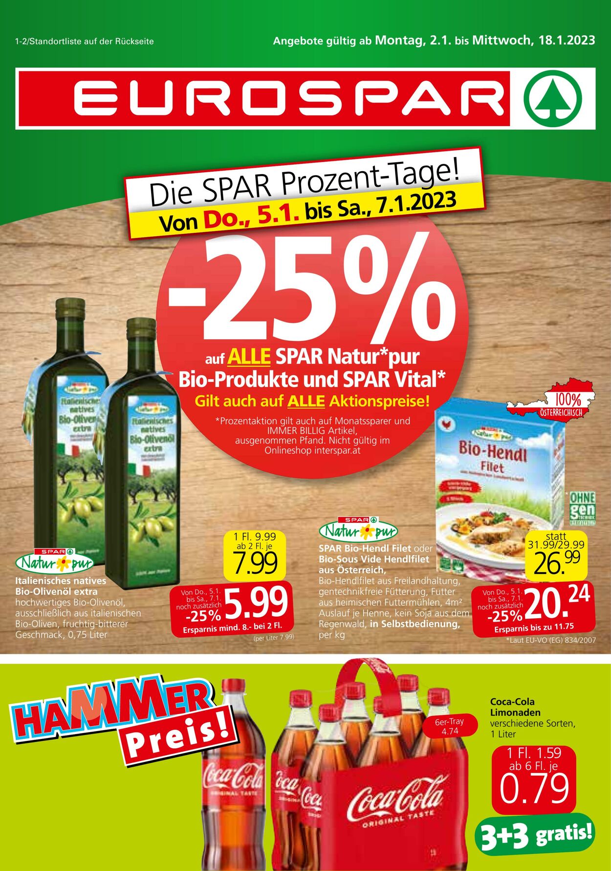 Prospekt Eurospar 02.01.2023 - 18.01.2023