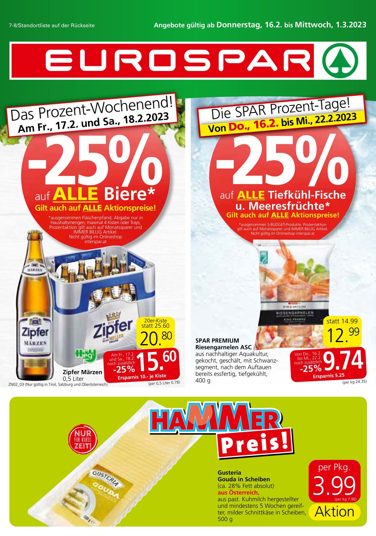 Prospekt Eurospar 16.02.2023 - 01.03.2023