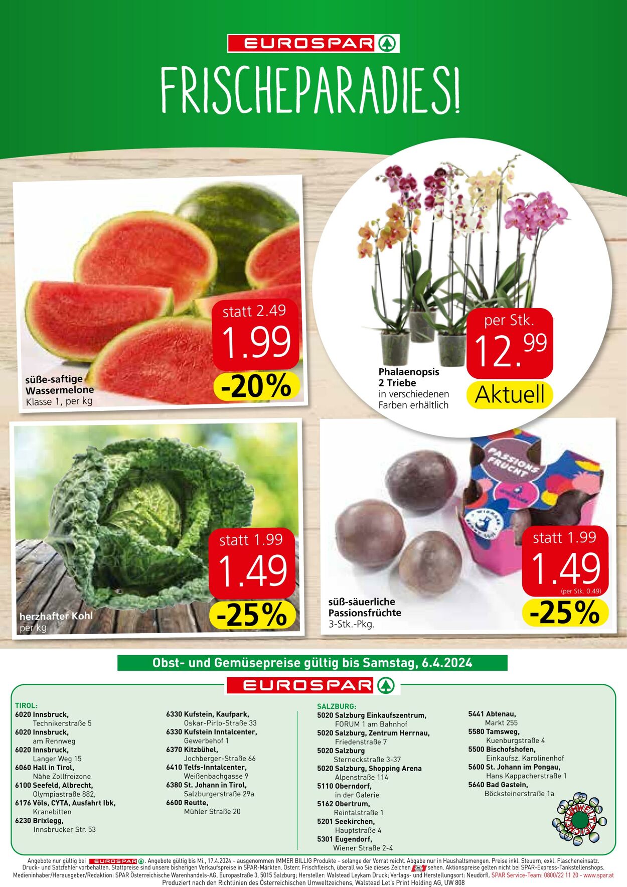 Prospekt Eurospar 04.04.2024 - 17.04.2024