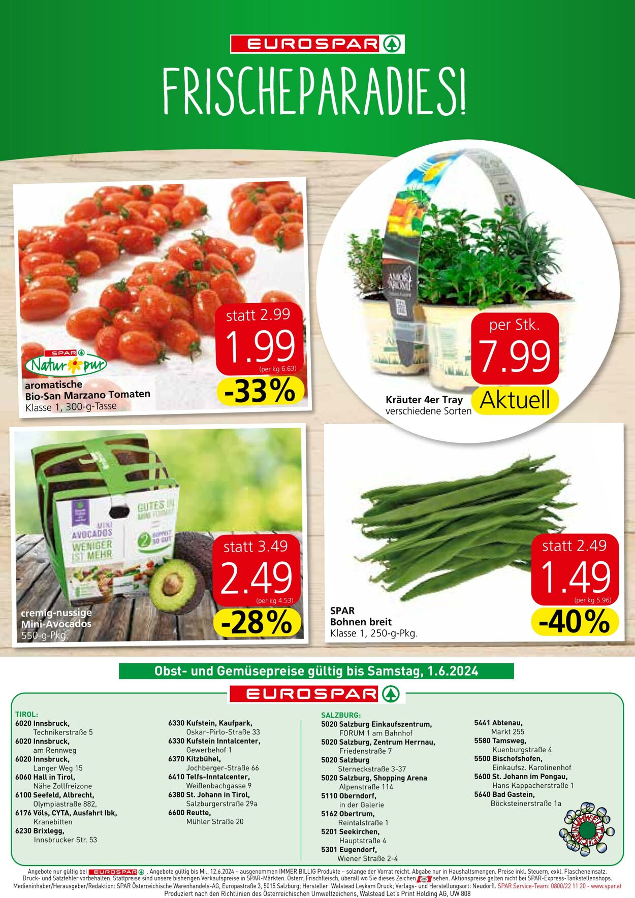 Prospekt Eurospar 29.05.2024 - 12.06.2024