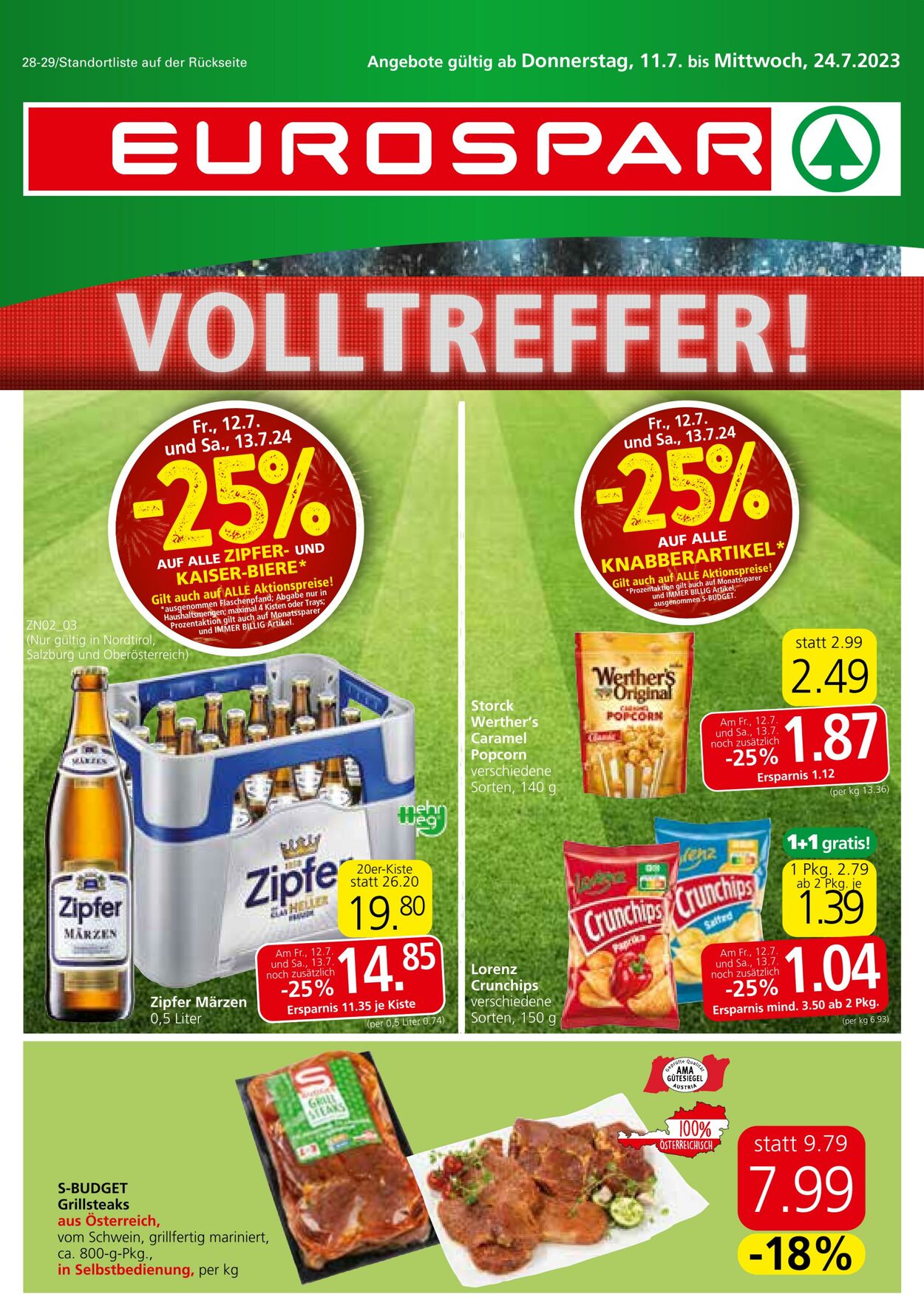 Prospekt Eurospar 11.07.2024 - 24.07.2024