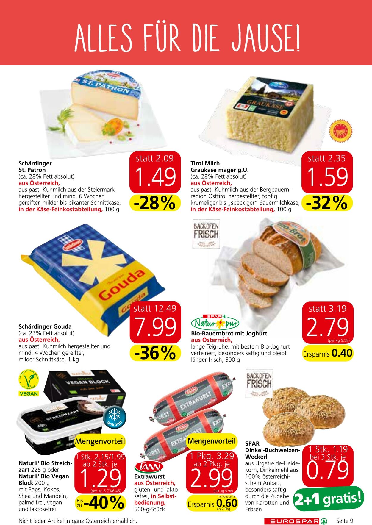 Prospekt Eurospar 22.08.2024 - 04.09.2024