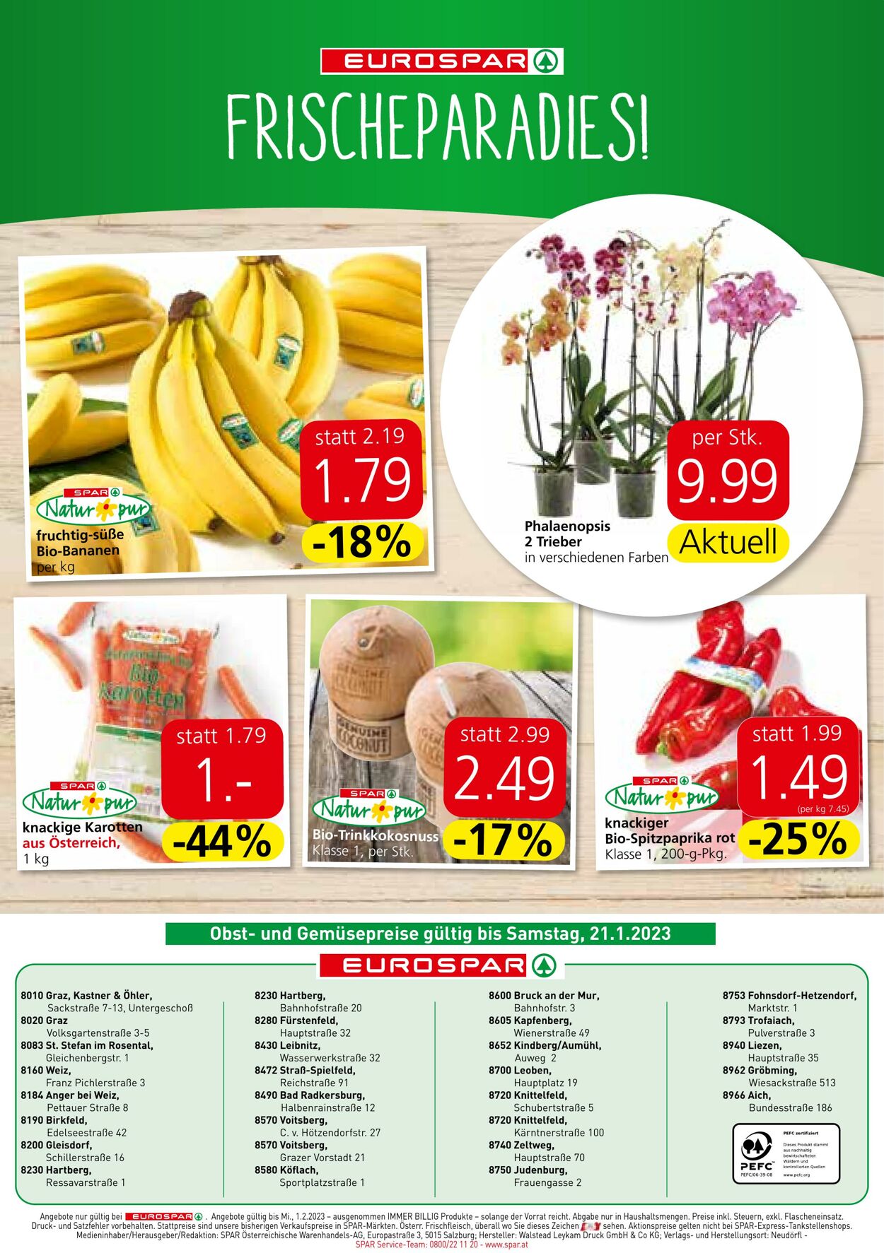 Prospekt Eurospar 19.01.2023 - 01.02.2023