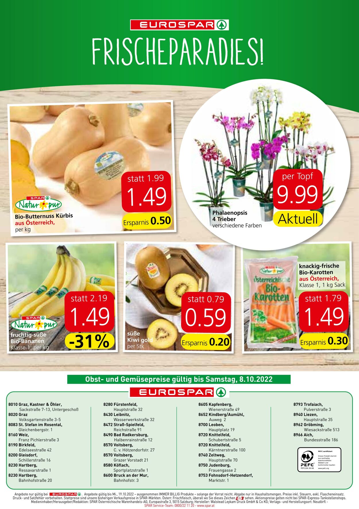 Prospekt Eurospar 06.10.2022 - 19.10.2022