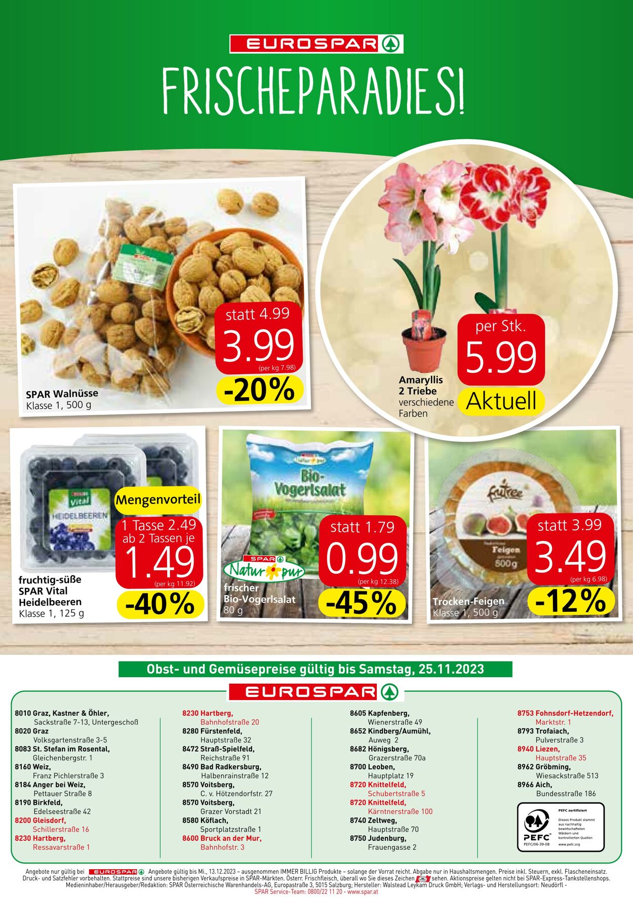 Prospekt Eurospar 23.11.2023 - 13.12.2023