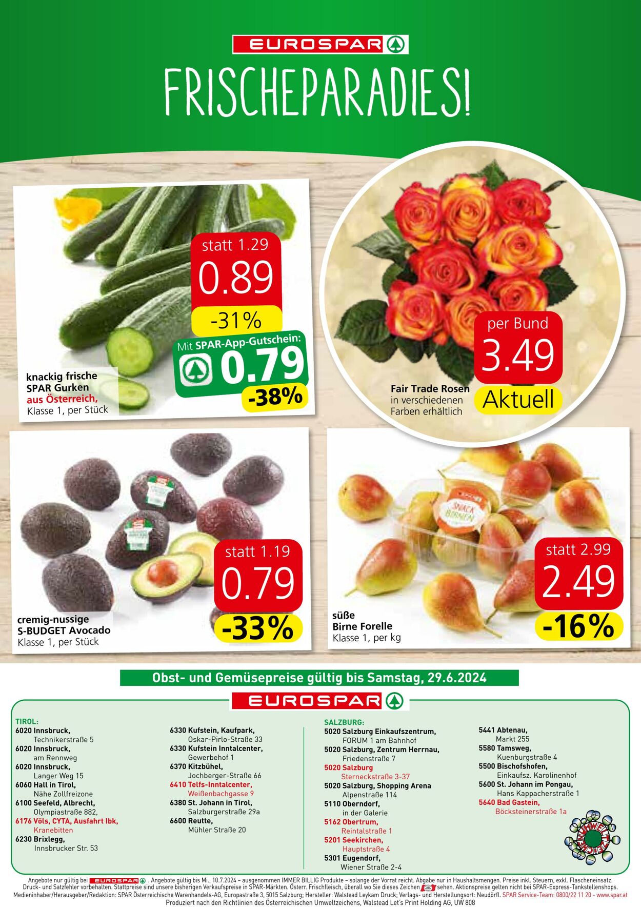 Prospekt Eurospar 27.06.2024 - 10.07.2024