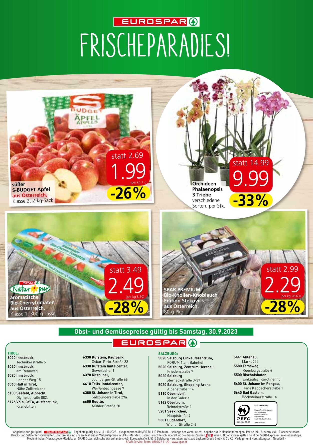 Prospekt Eurospar 28.09.2023 - 11.10.2023