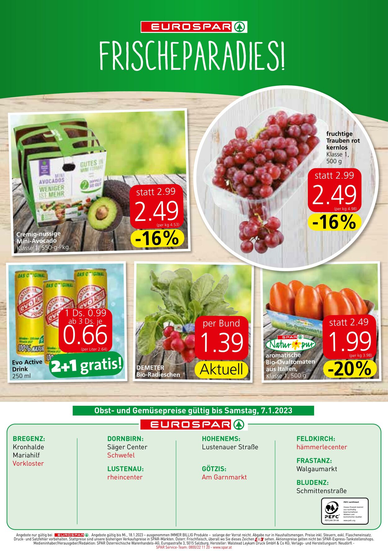 Prospekt Eurospar 02.01.2023 - 18.01.2023