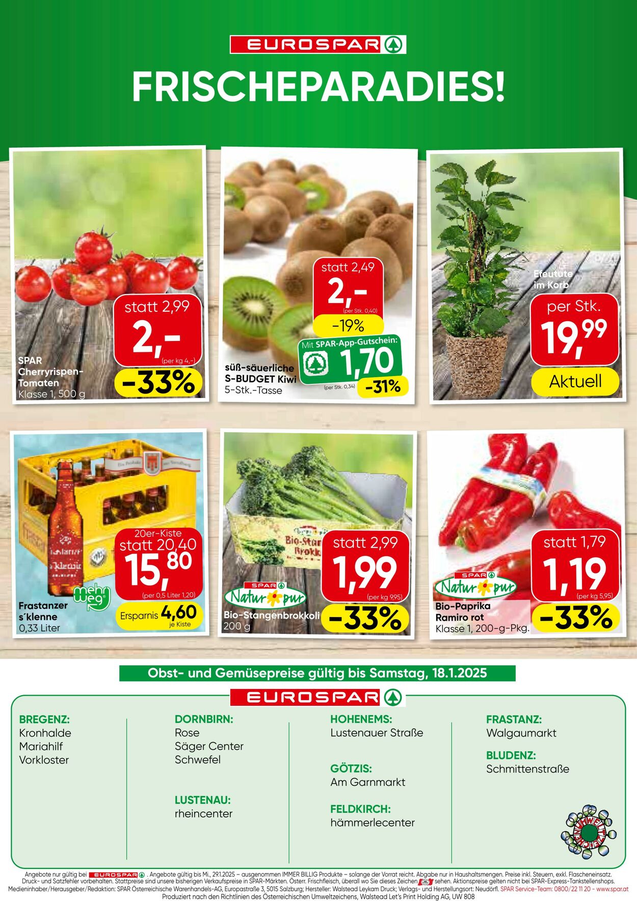 Prospekt Eurospar 16.01.2025 - 29.01.2025