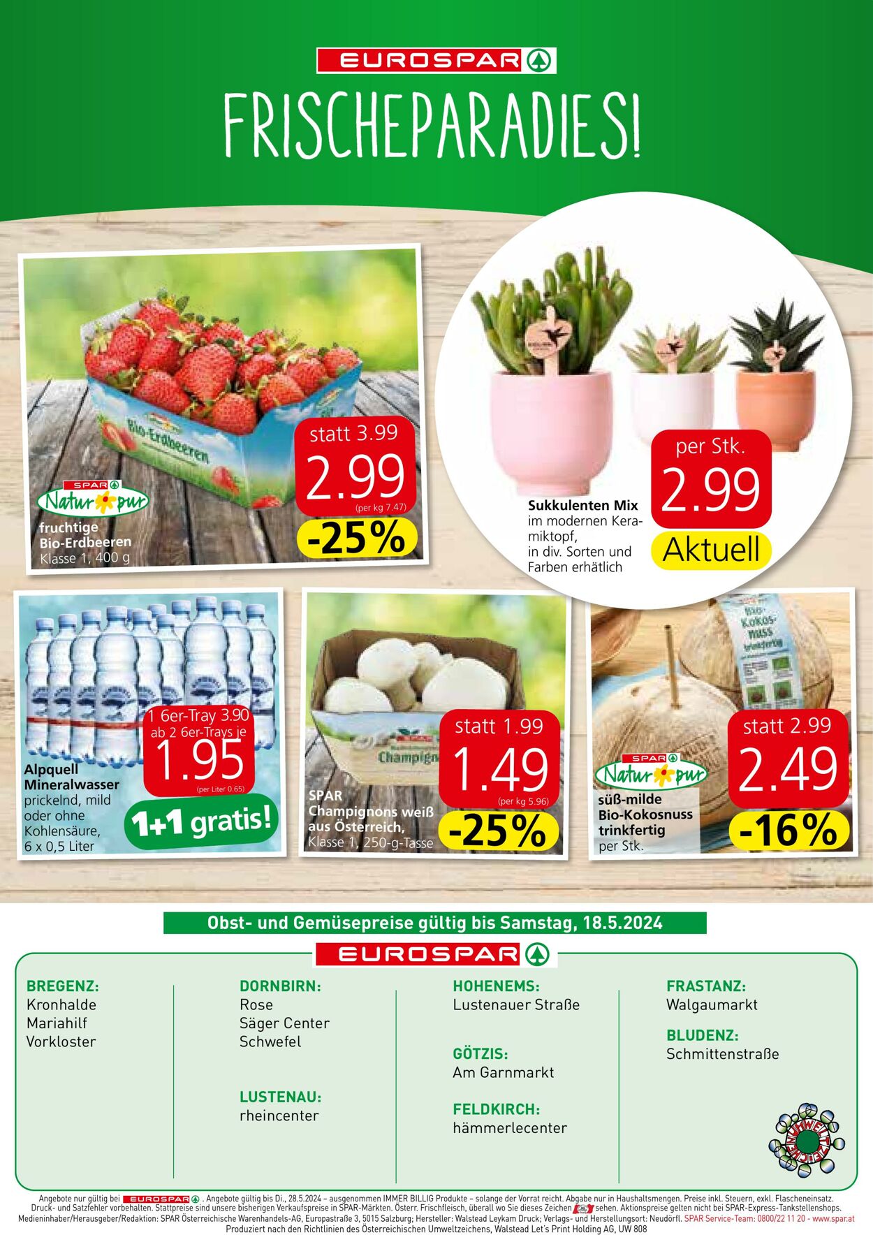 Prospekt Eurospar 16.05.2024 - 28.05.2024