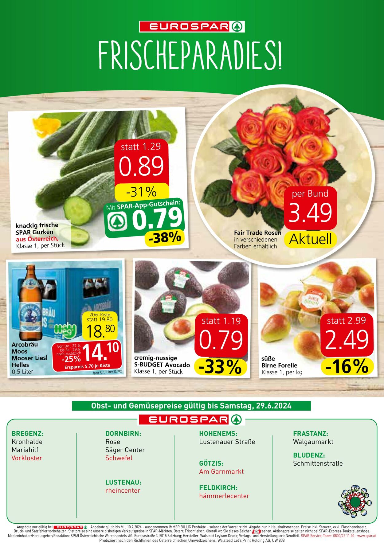 Prospekt Eurospar 27.06.2024 - 10.07.2024