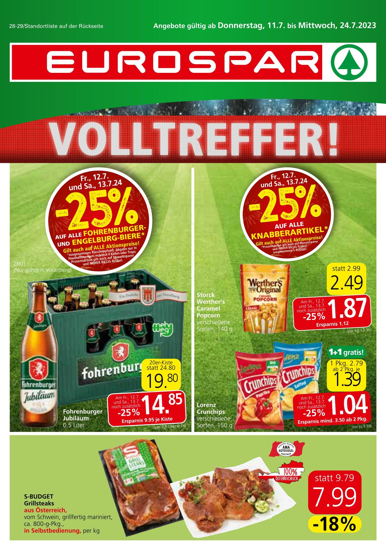 Prospekt Eurospar 11.07.2024 - 24.07.2024