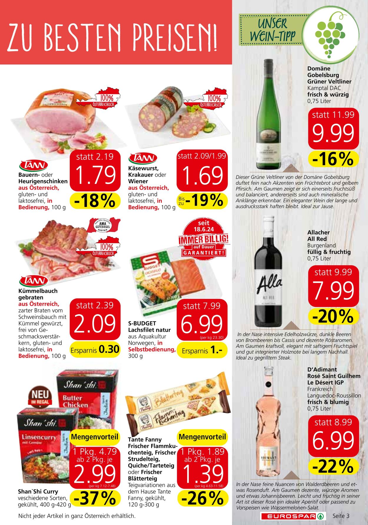 Prospekt Eurospar 11.07.2024 - 24.07.2024