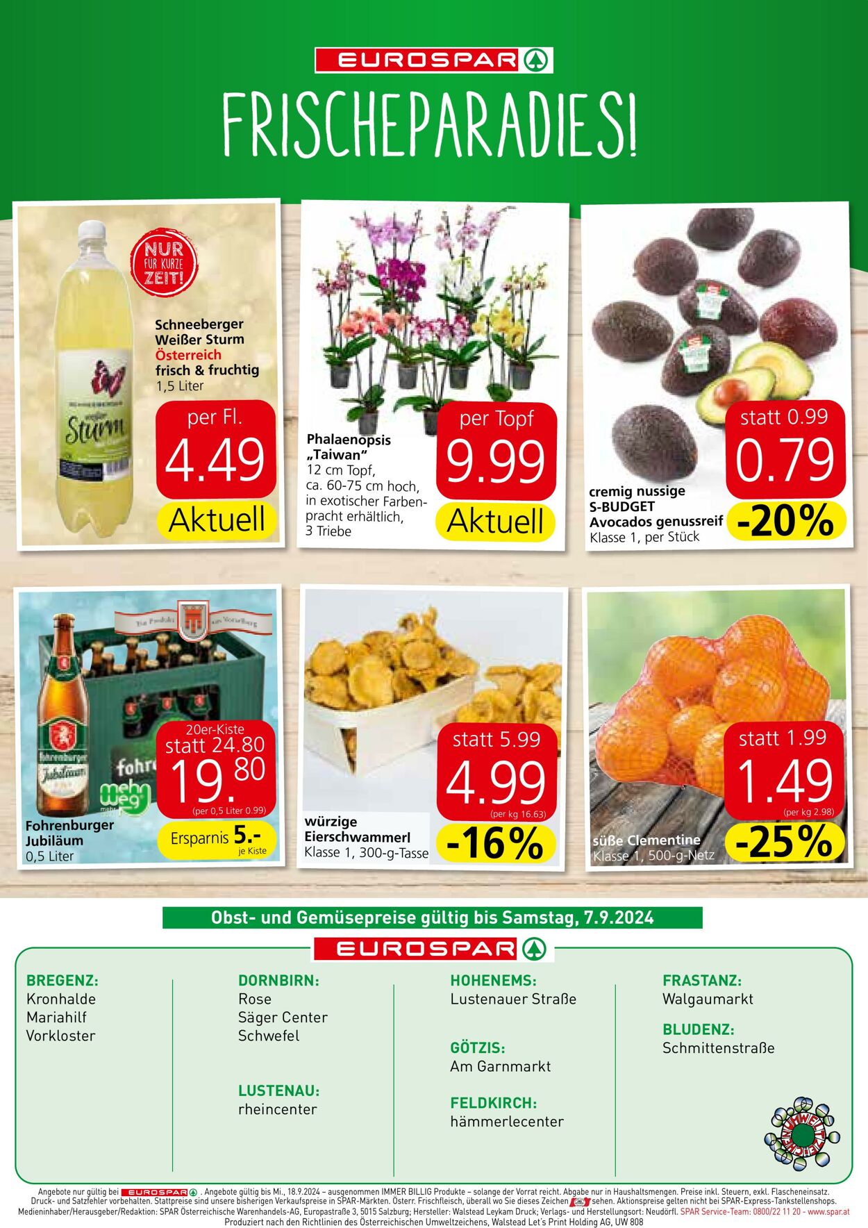 Prospekt Eurospar 05.09.2024 - 18.09.2024