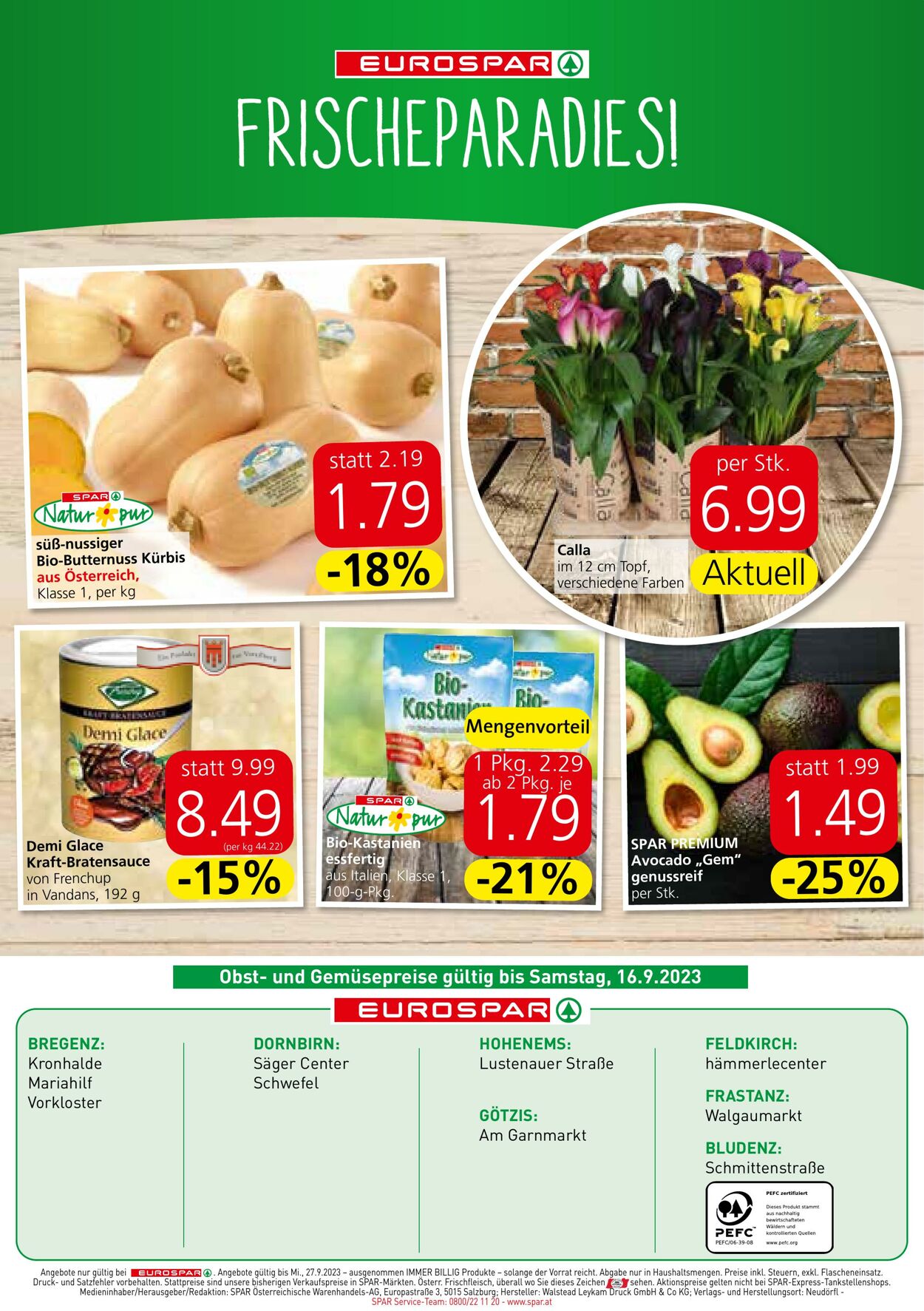 Prospekt Eurospar 14.09.2023 - 27.09.2023