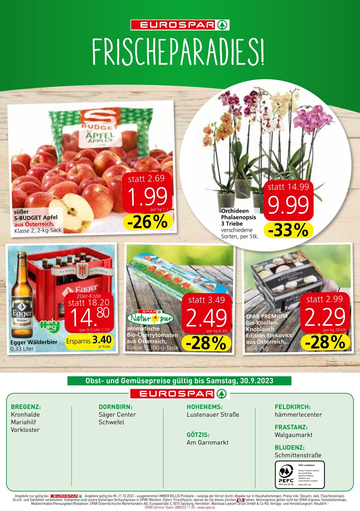 Prospekt Eurospar 28.09.2023 - 11.10.2023