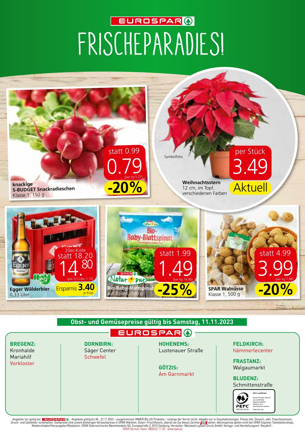 Prospekt Eurospar 09.11.2023 - 22.11.2023