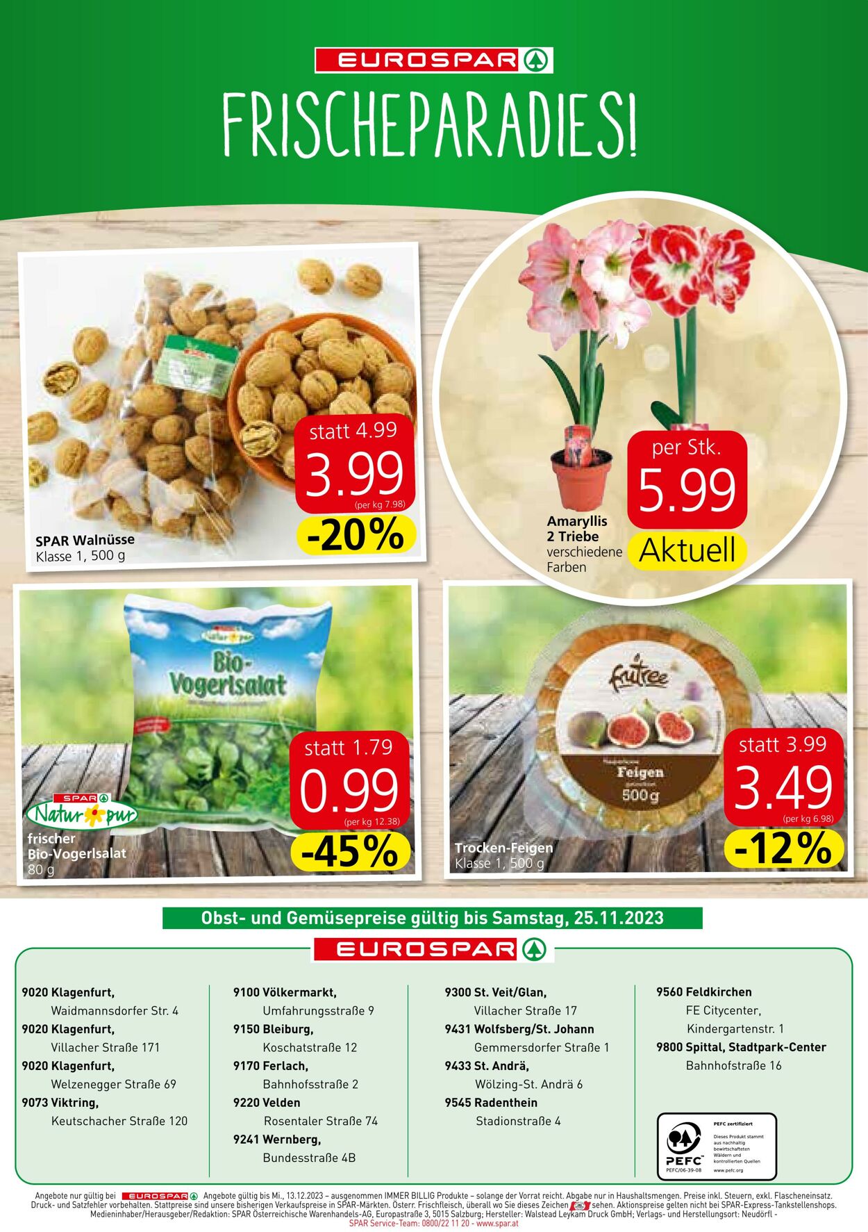 Prospekt Eurospar 23.11.2023 - 13.12.2023