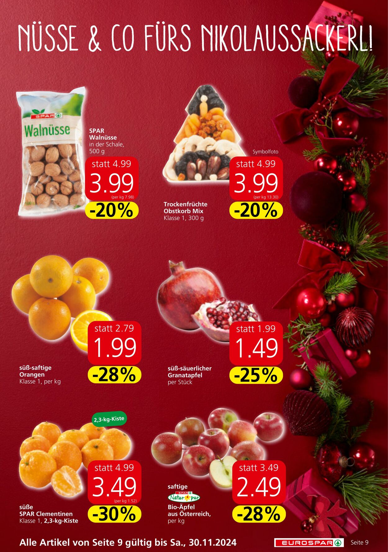 Prospekt Eurospar 28.11.2024 - 11.12.2024