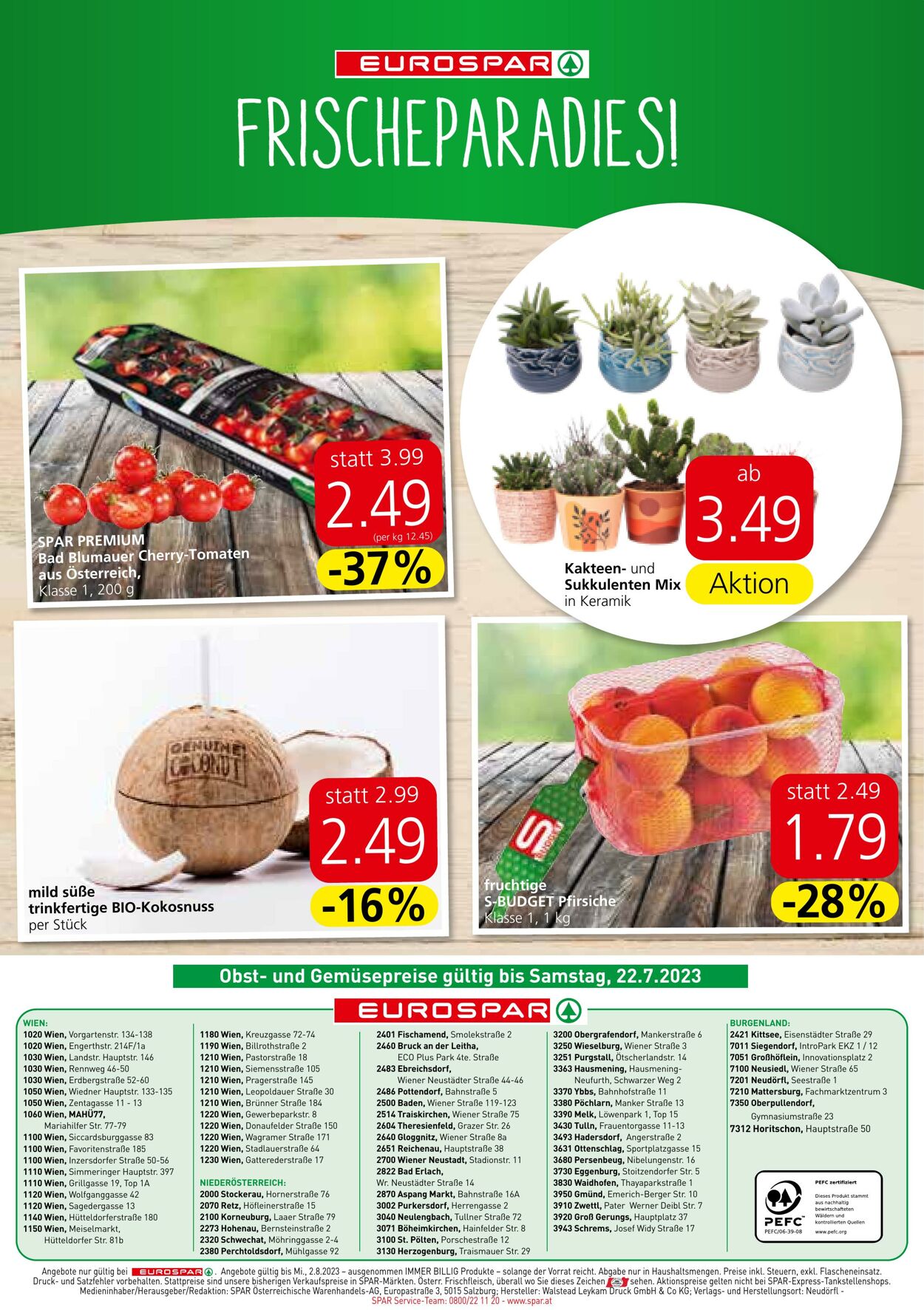 Prospekt Eurospar 20.07.2023 - 02.08.2023