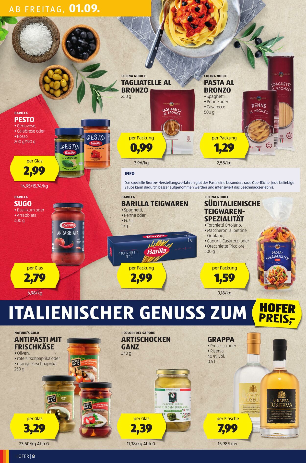 Prospekt Hofer 01.09.2023 - 07.09.2023