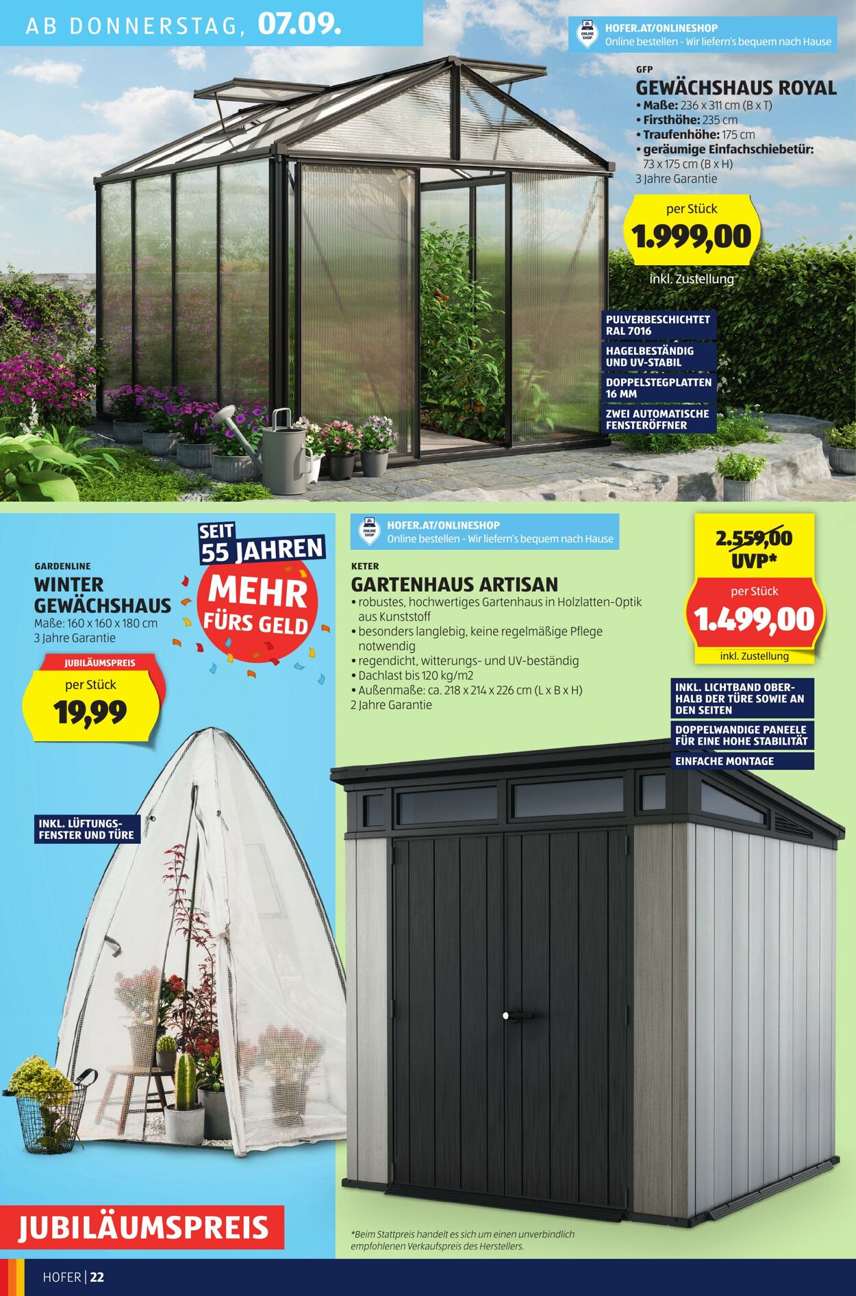 Prospekt Hofer 01.09.2023 - 07.09.2023