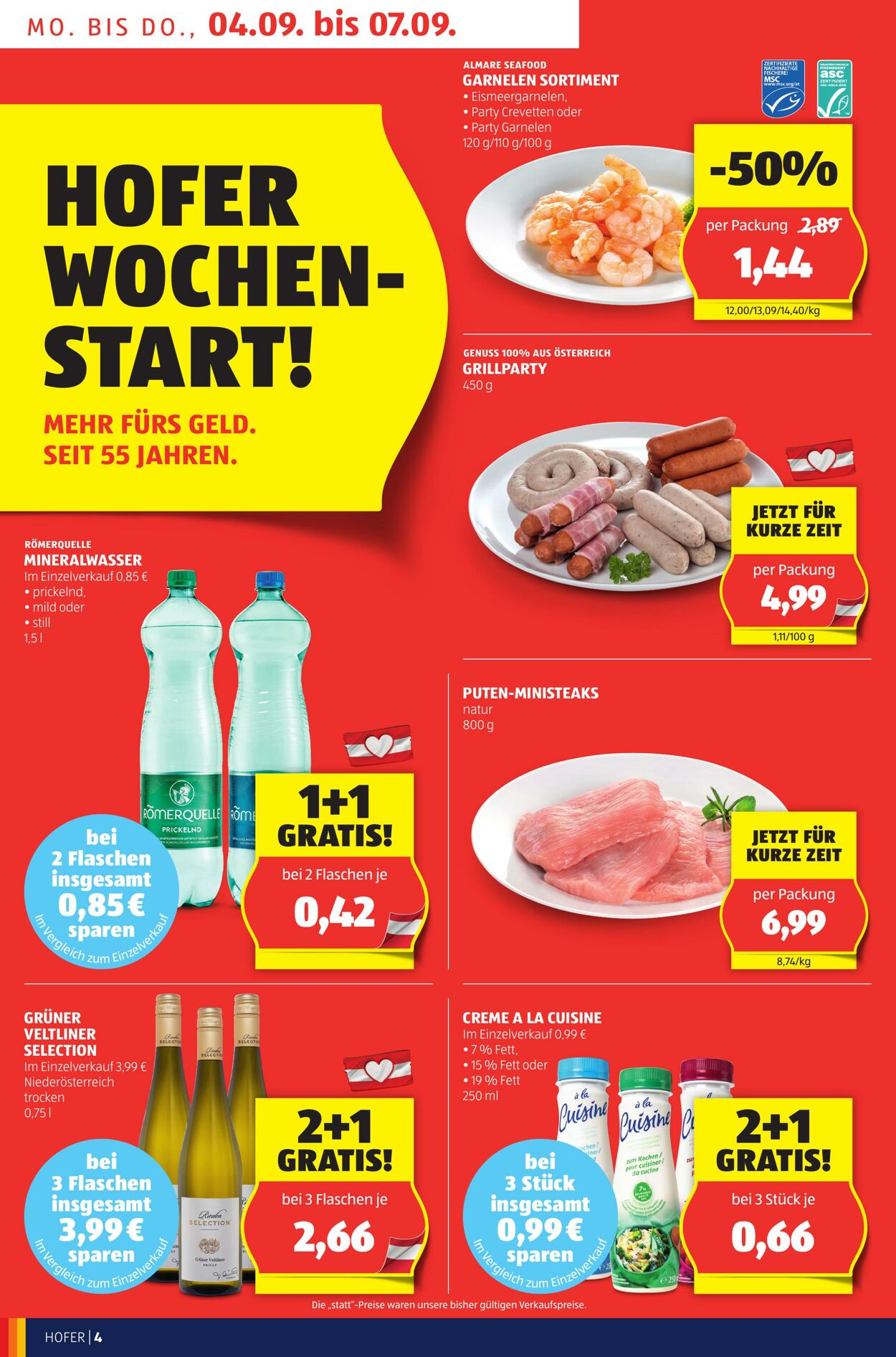Prospekt Hofer 01.09.2023 - 07.09.2023